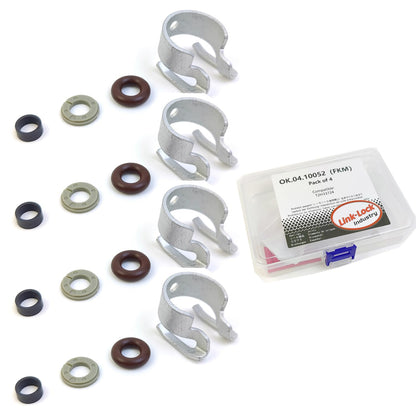 LINK-LOCK 4Set OK.04.10052 fuel injector repair kit T2H33724 with FKM Viton O-RING For JAGUAR 2.0T P250 P300 204PT