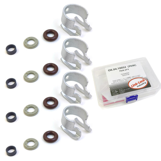 LINK-LOCK 4Set OK.04.10052 fuel injector repair kit T2H33724 with FKM Viton O-RING For JAGUAR 2.0T P250 P300 204PT