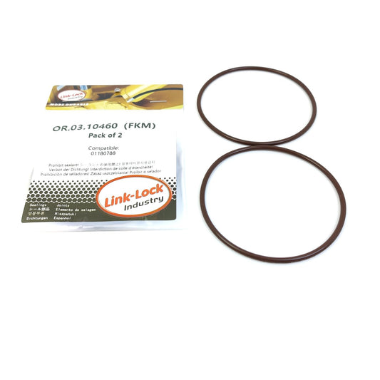 LINK-LOCK 2PCS OR.03.10460 FKM Viton Sealing O-ring Kit of Fuel filter/coolant pipeline 01180788 For DEUTZ
