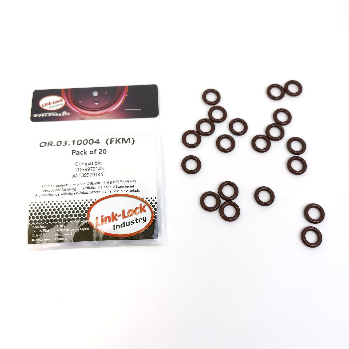 LINK-LOCK 20PCS OR.03.10004 FKM Viton Sealing O-Ring Kit Of Fuel Injector 0139979145 A0139979145 For MERCEDES-BENZ-M111 M271