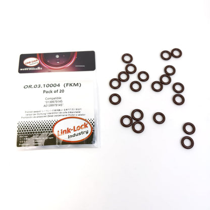 LINK-LOCK 20PCS OR.03.10004 FKM Viton Sealing O-Ring Kit Of Fuel Injector 0139979145 A0139979145 For MERCEDES-BENZ-M111 M271