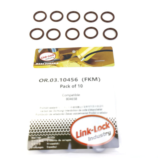 LINK-LOCK 10PCS OR.03.10456 FKM Viton Sealing O-ring Kit of Engine oil cooler 804658 For SCANIA