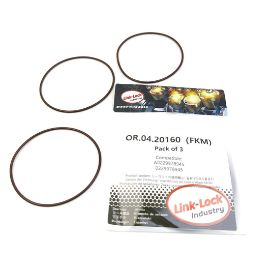 LINK-LOCK 3PCS OR.04.20160 FKMバイトン フライホイールハウジング用Oリングキット A0229978945 0229978945 メルセデス・ベンツ用