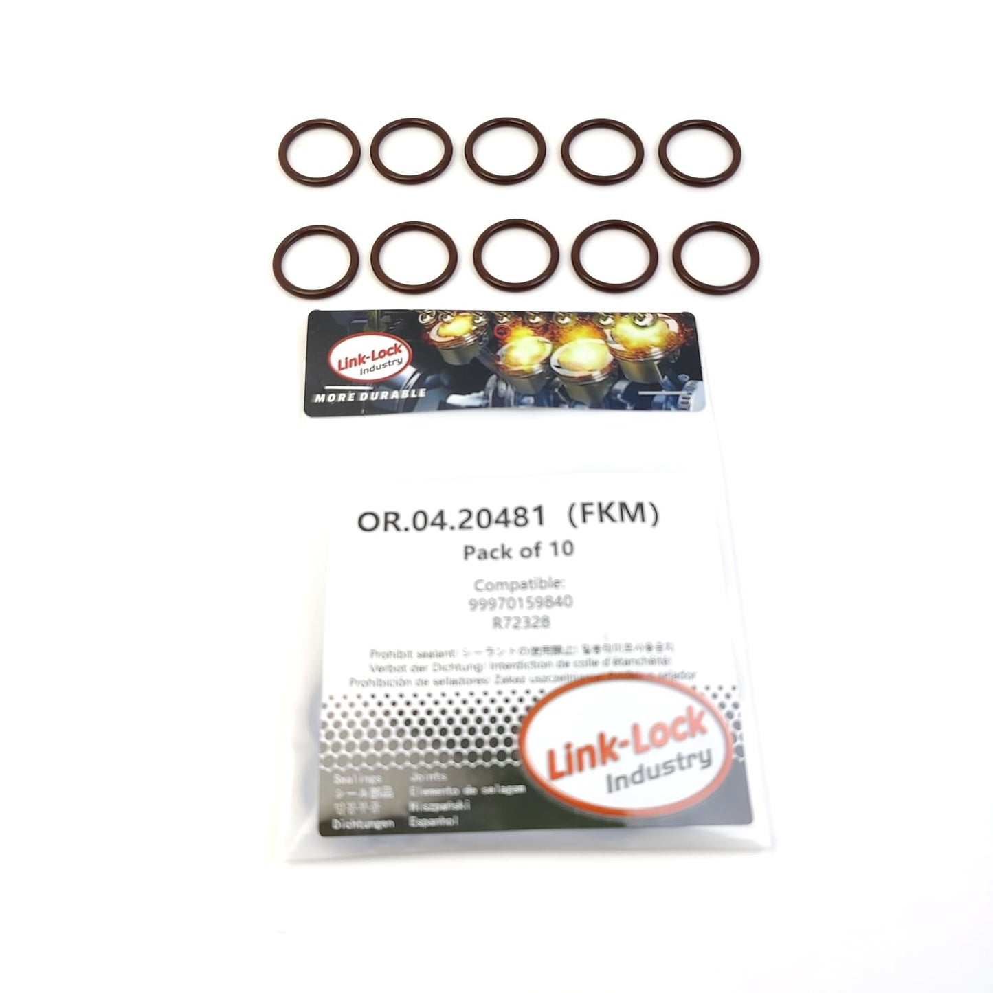 LINK-LOCK 10PCS OR.04.20481 FKM Viton Sealing O-Ring Kit of Turbo Oil Reservoirs 99970159840 R72328 for PORSCHE for LAND-ROVER