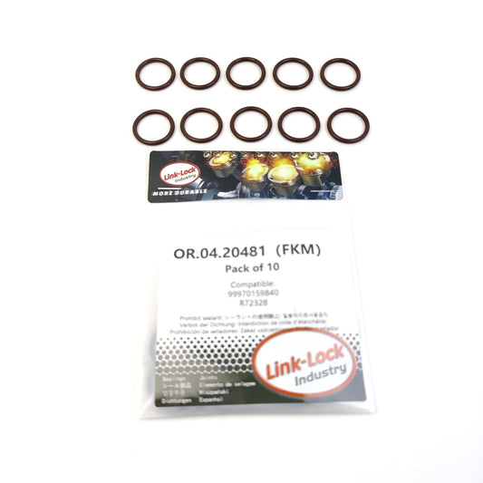 LINK-LOCK 10PCS OR.04.20481 FKM Viton ターボオイルリザーバー用シーリングOリングキット 99970159840 R72328 ポルシェ用 ランドローバー用