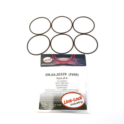 LINK-LOCK 6PCS OR.04.20329 FKM Viton Sealing O-Ring Kit of Thermostat 36301-RZ0-G01 A0229976445 0229976445 for HONDA for MERCEDES-BENZ
