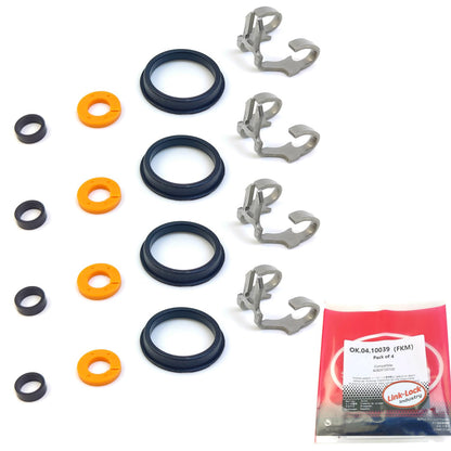 LINK-LOCK 4Set OK.04.10039 fuel injector repair kit A2820720100 with FKM Viton O-RING For MERCEDES-BENZ A B CLA M282