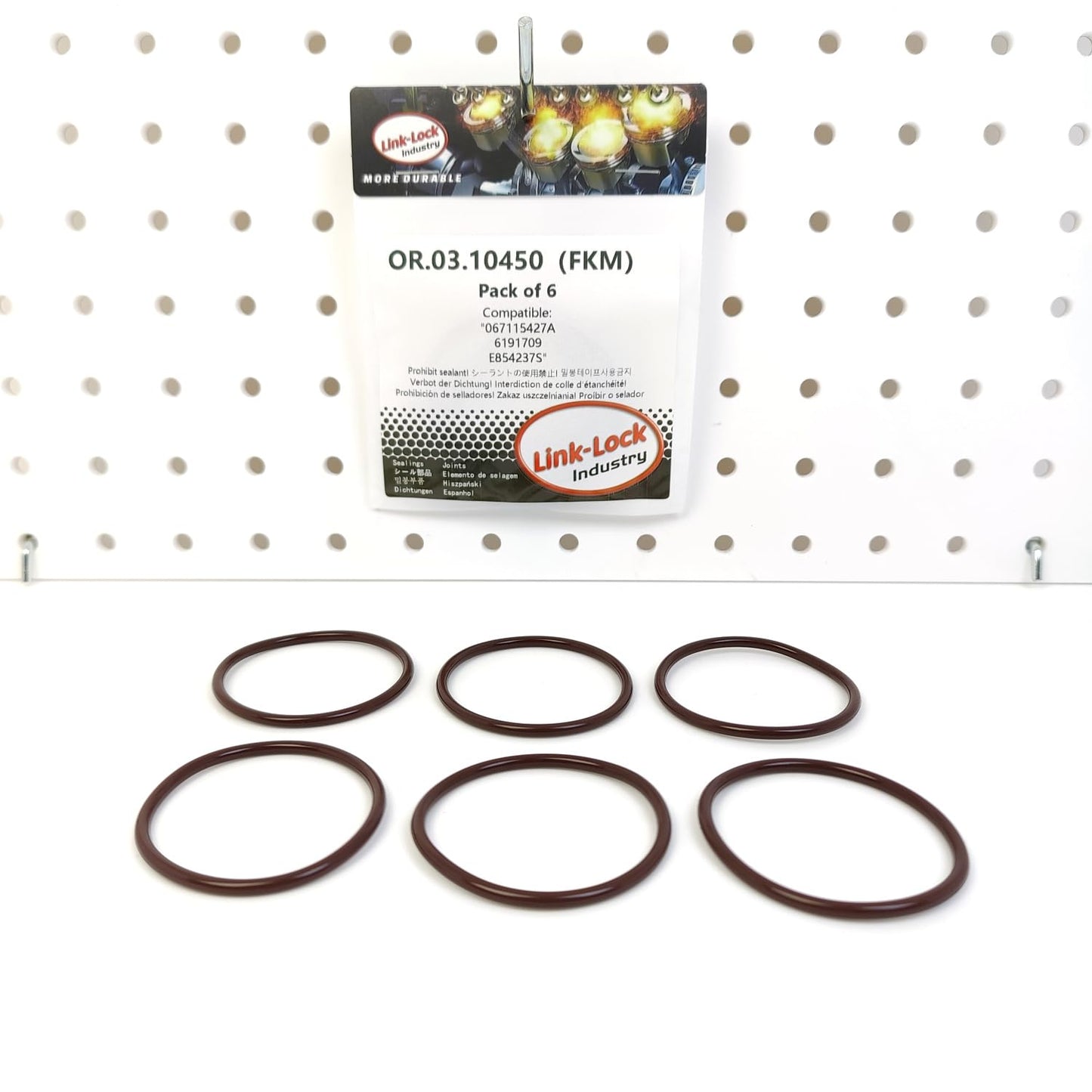 LINK-LOCK 6PCS OR.03.10450 FKM Viton Sealing O-ring Kit of Oil pump 067115427A 6191709 E854237S For AUDI For VW For FORD