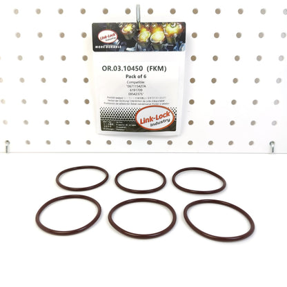 LINK-LOCK 6PCS OR.03.10450 FKM Viton Sealing O-ring Kit of Oil pump 067115427A 6191709 E854237S For AUDI For VW For FORD