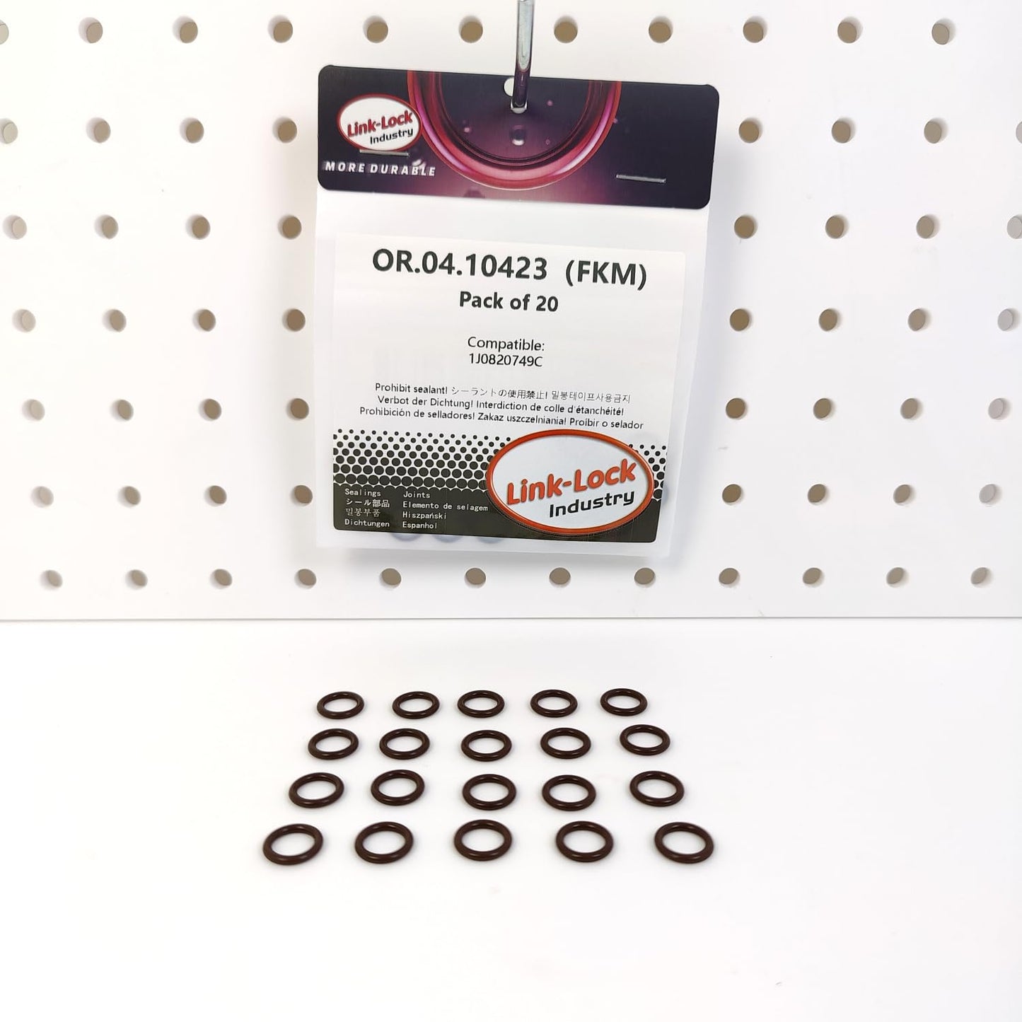 LINK-LOCK 20PCS OR.04.10423 FKMバイトンシーリングOリングキット エアコンパイプ用 AUDI VW用 1J0820749C