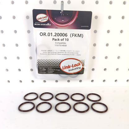 LINK-LOCK 10個 FKMバイトンOR.01.OR.01.20006 BMW N45 N46用 エンジン冷却水パイプ/ウォーターホースOリング 11517514939
