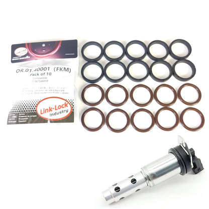 LINK-LOCK 20PCS FKM Viton OR.01.40001 Engine VVT solenoid valve O-RING gasket 11367548459 for BMW N51 N52 N53 N54 N55 S55 S65
