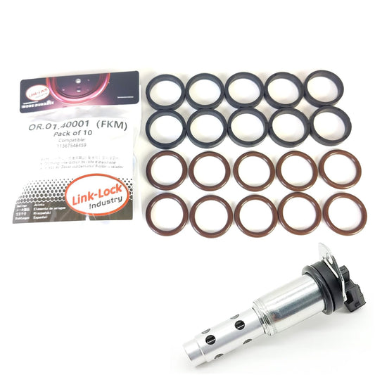 LINK-LOCK 20PCS FKM 바이톤 OR.01.40001 엔진 VVT 솔레노이드 밸브 O-링 가스켓 11367548459 BMW N51 N52 N53 N54 N55 S55 S65용