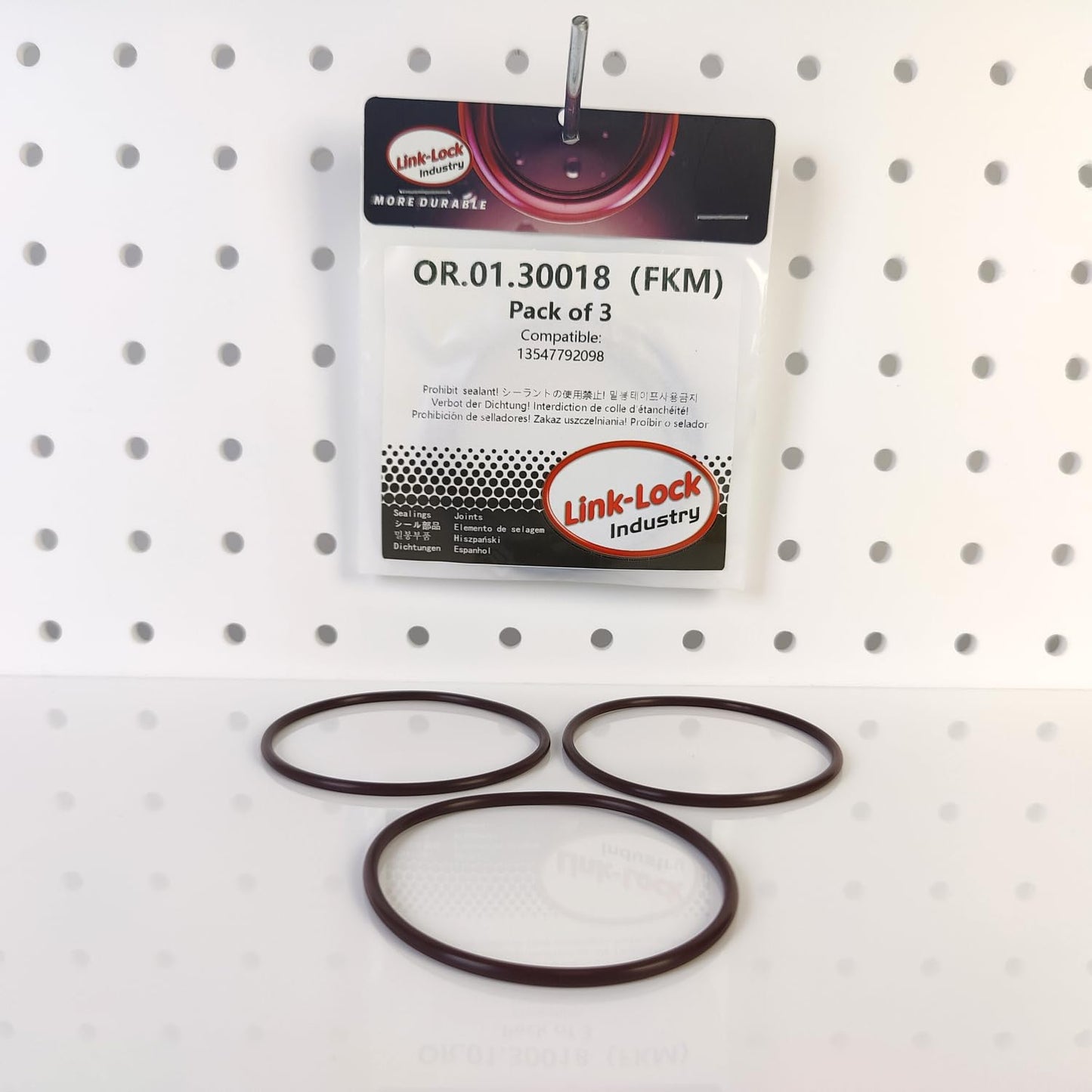 LINK-LOCK 3PCS FKM Viton OR.01.30018 エンジンインテークパイプ Oリング 13547792098 BMW M47 M57用
