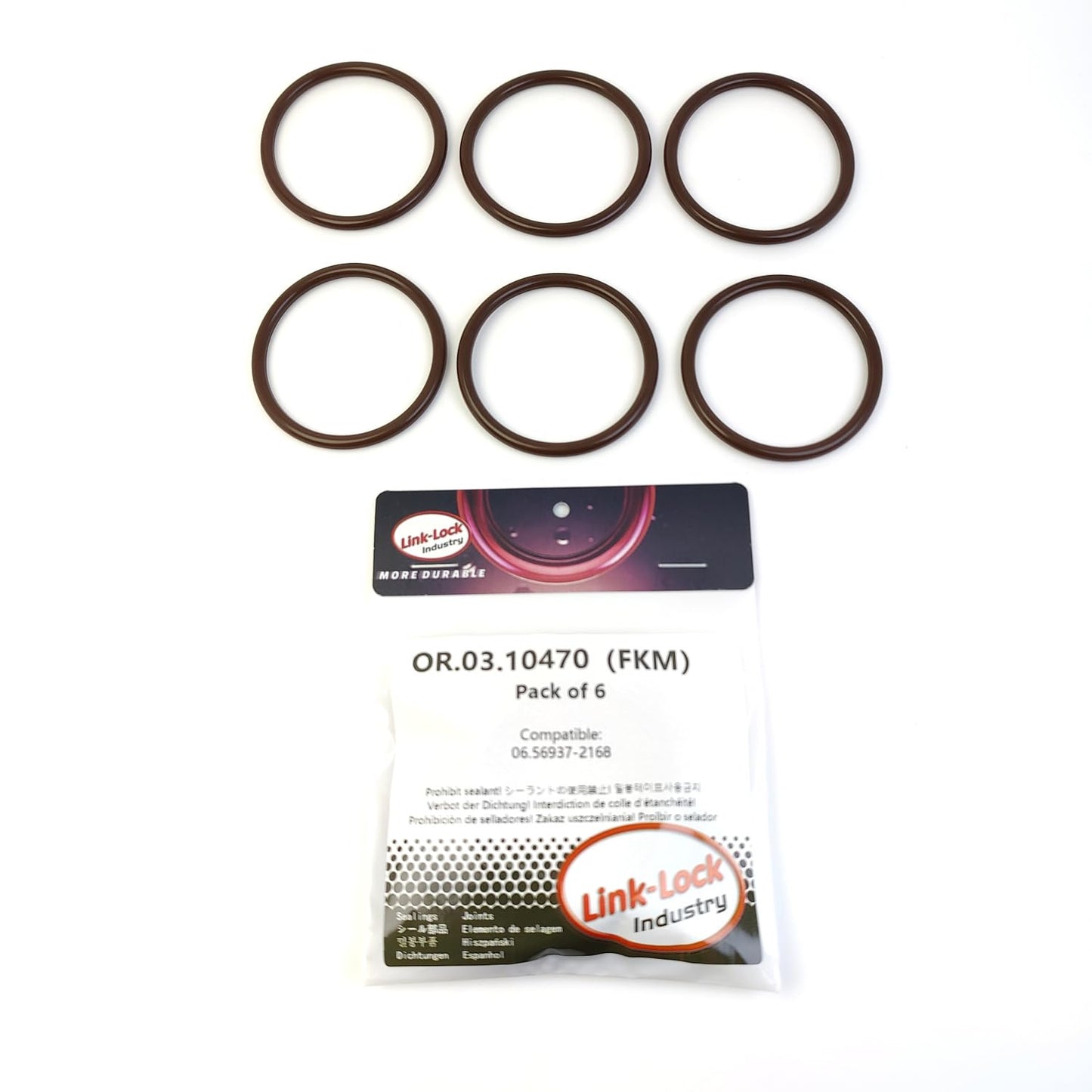 LINK-LOCK 6PCS OR.03.10470 FKM Viton 48×4 Sealing Universal O-ring Kit 06.56937-2168 For MAN