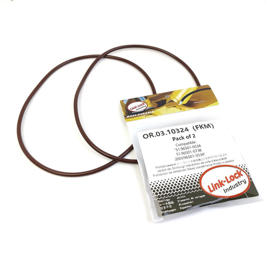 LINK-LOCK 2PCS OR.03.10324 FKM Viton Sealing O-Ring Kit of Cylinder Liner 51.96501-0534 51.96501-0738 200V96501-0534 For MAN-D2066 D2676