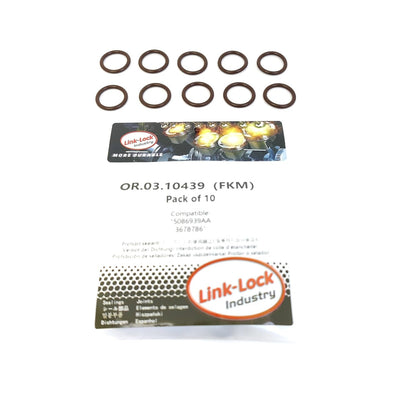 LINK-LOCK 10PCS OR.03.10439 FKM Viton Sealing O-ring Kit of Coolant pipe 5086939AA 3678786 For CUMMINS For JEEP For CHRYSLER