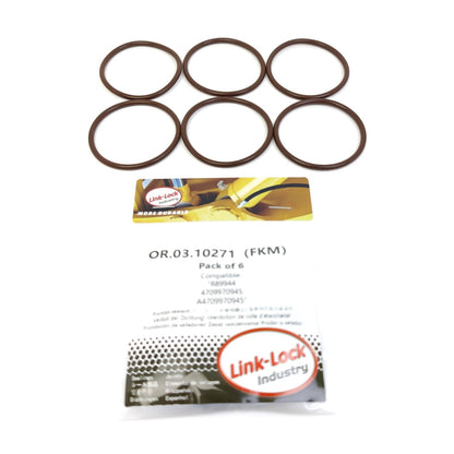 LINK-LOCK 6PCS OR.03.10271 FKM バイオトンシーリングOリングキット ウォーターポンプ用 R89944 4709970945 A4709970945 メルセデスベンツ M936 M933 M934 M935用 4045