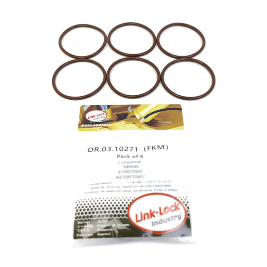 LINK-LOCK 6PCS OR.03.10271 FKM バイオトンシーリングOリングキット ウォーターポンプ用 R89944 4709970945 A4709970945 メルセデスベンツ M936 M933 M934 M935用 4045