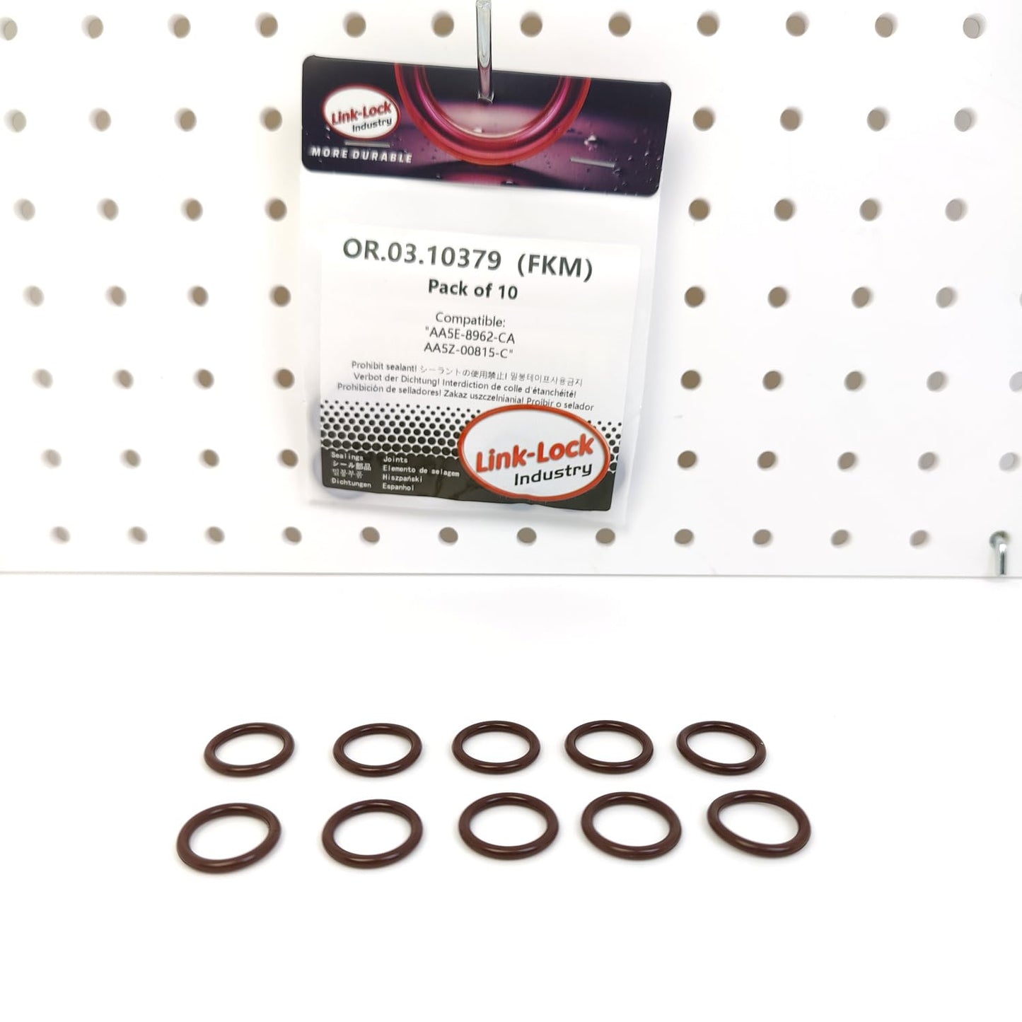 LINK-LOCK 10PCS OR.03.10379 FKMバイトンシーリングOリングキット ターボチャージャーオイルドレン用 AA5E-8962-CA AA5Z-00815-C フォードUSA-T35PDTD対応