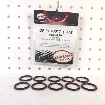 LINK-LOCK 10PCS FKM Viton OR.01.40017 エンジンオイルポンプインテークパイプOリングガスケット 11417507756 11417525315 11417805370 BMW B43 N46 N47 N57用