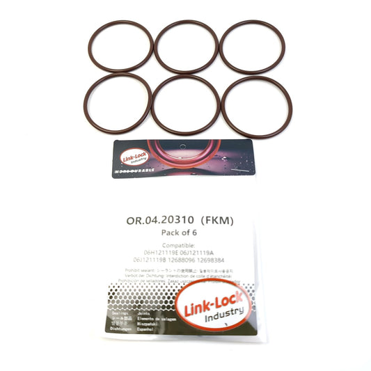 LINK-LOCK 6個組 OR.04.20310 FKMバイトンシーリングOリングキット カムシャフト調整用 06H121119E 06J121119A 06J121119B 12688096 12698384 AUDI用 CHEVROLET用 OPEL用