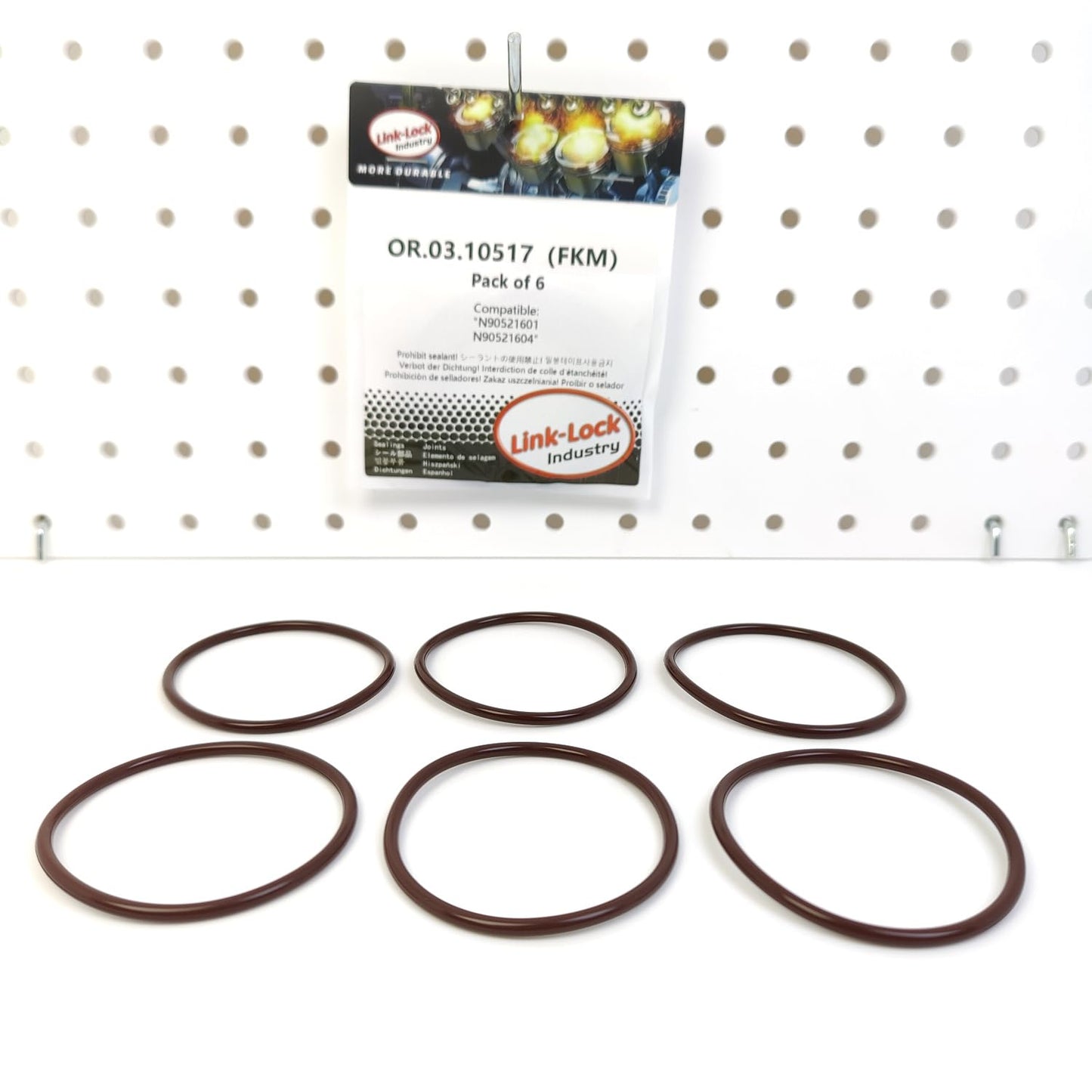 LINK-LOCK 6個組 OR.03.10517 FKM Viton シーリングOリングキット 排ガス再循環バルブ N90521601 N90521604 AUDI VW用