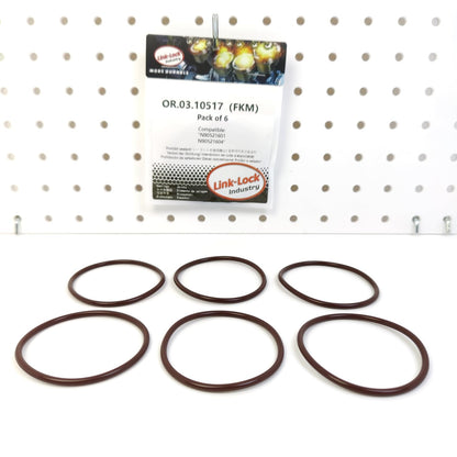 LINK-LOCK 6個組 OR.03.10517 FKM Viton シーリングOリングキット 排ガス再循環バルブ N90521601 N90521604 AUDI VW用