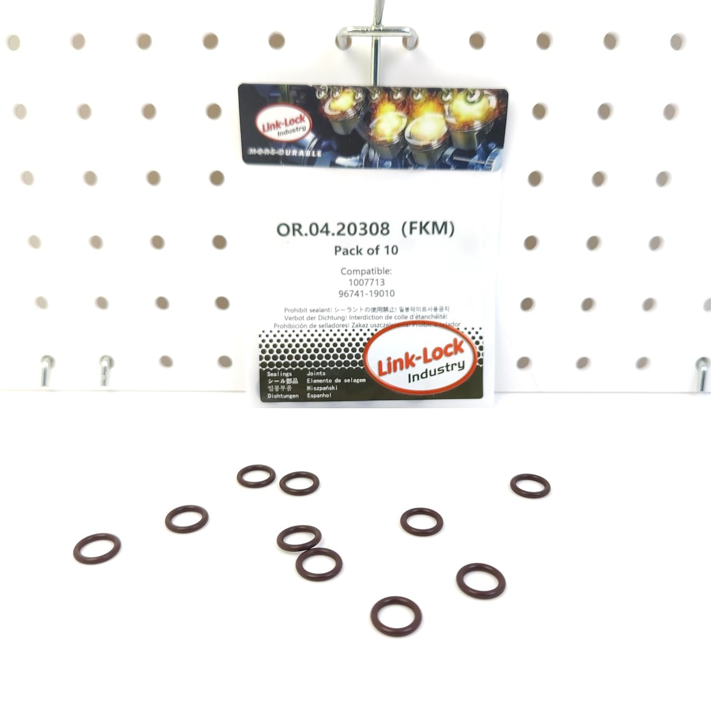 LINK-LOCK 10PCS OR.04.20308 FKM Viton Sealing O-Ring Kit of Oil Dipstick 1007713 96741-19010 for FORD for TOYOTA