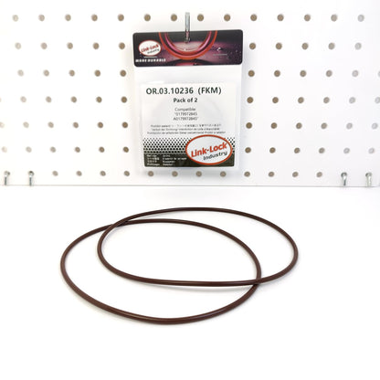 LINK-LOCK 2PCS OR.03.10236 FKM Viton Sealing O-Ring Kit of Air compressor 0179972845 A0179972845 For MERCEDES-BENZ-OM470 OM471 For FUSO (MITSUBISHI)-6R10 For DETROIT DIESEL-DD13 DD16