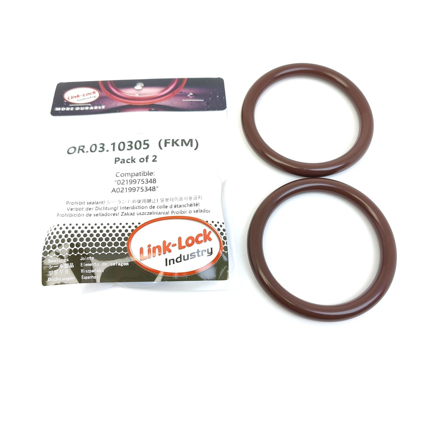 LINK-LOCK 2PCS OR.03.10305 FKM Viton Sealing O-Ring Kit of Turbocharger Air Hose 0219975348 A0219975348 For MERCEDES-BENZ-OM355 OM407 OM427 OM447