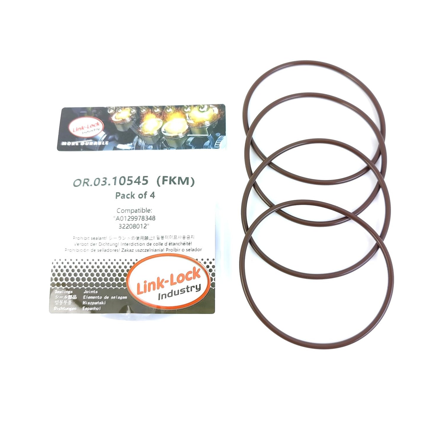 LINK-LOCK 4PCS OR.03.10545 FKM Viton Sealing O-Ring Kit of Jet pump A0129978348 32208012 For MERCEDES-BENZ For VOLVO