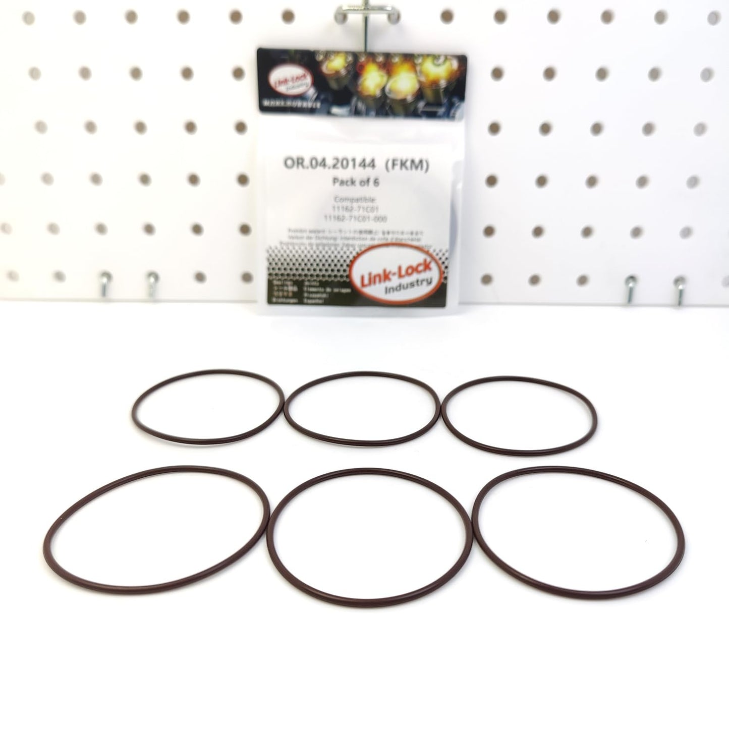 LINK-LOCK 6PCS OR.04.20144 FKM Viton Sealing O-Ring Kit of  Cylinder Head 11162-71C01 11162-71C01-000 for SUZUKI