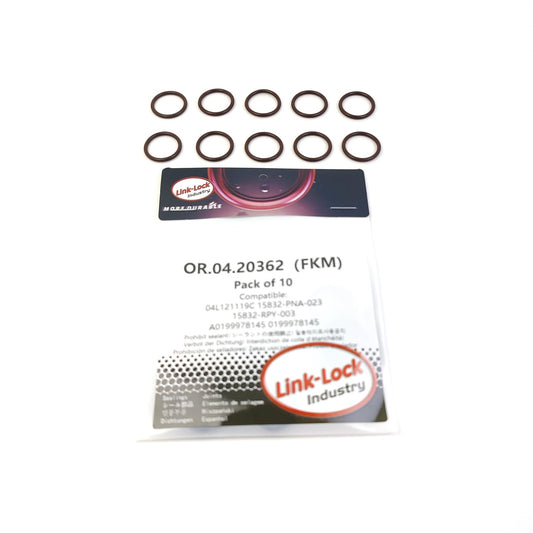 LINK-LOCK 10PCS OR.04.20362 FKM Viton Sealing O-Ring Kit of Coolant Pipe 04L121119C 15832-PNA-023 15832-RPY-003 A0199978145 0199978145 for AUDI for HONDA for MERCEDES-BENZ