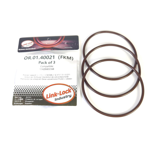 LINK-LOCK 3PCS FKM Viton OR.01.40021 エンジンオイルフィルターカバーOリングガスケット 11428683168 BMW N51 N52 N53 N54 N55 N20 S55用