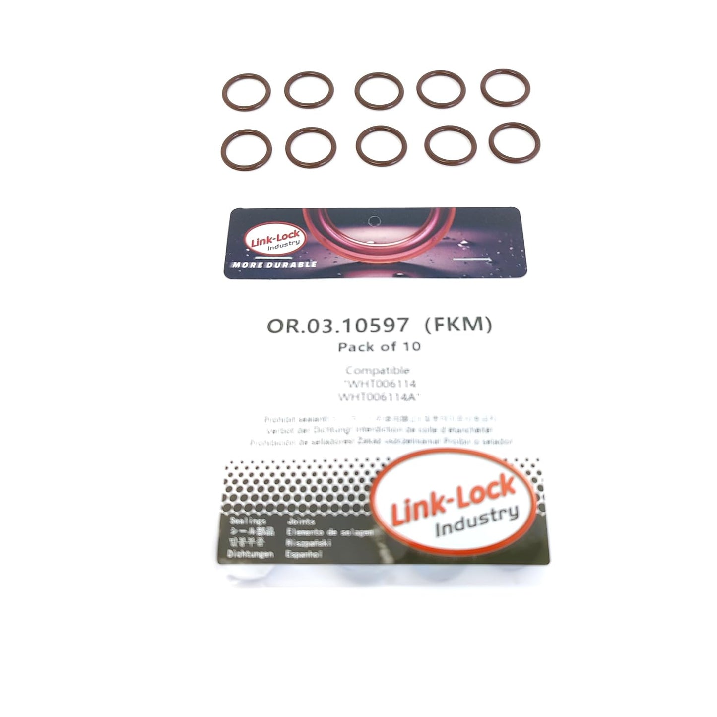 LINK-LOCK 10PCS OR.03.10597 FKMバイトンシーリングOリング クーラー冷却用キット WHT006114 WHT006114A アウディ・VW用