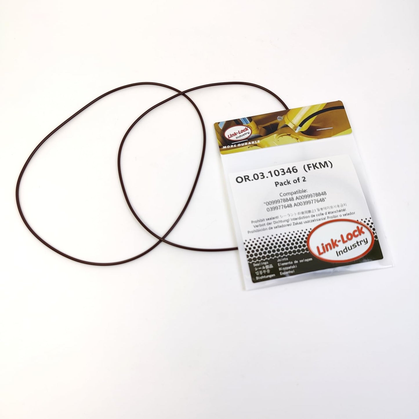 LINK-LOCK 2PCS OR.03.10346 FKM Viton Sealing O-Ring Kit of Cylinder Liner 0099978848 A0099978848 039977648 A0039977648 For MERCEDES-BENZ-OM401 OM402 OM403 OM407