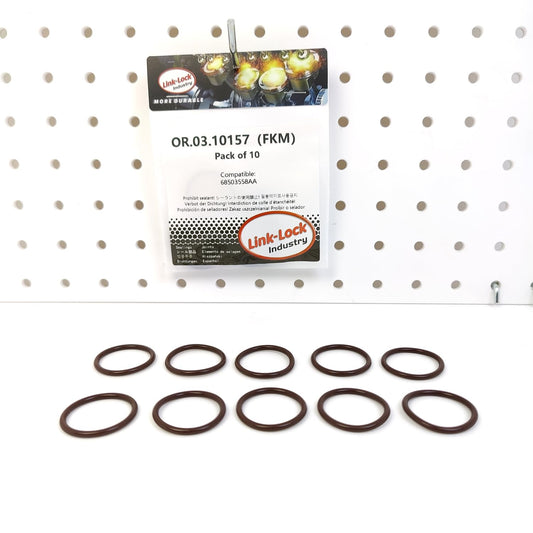 LINK-LOCK 10PCS OR.03.10157 FKMバイトンシーリングOリングキット クーラントパイプライン用 68503558AA JEEP-EFC EFH用 RAM-EFC EFH用 クライスラー用 DODGE用