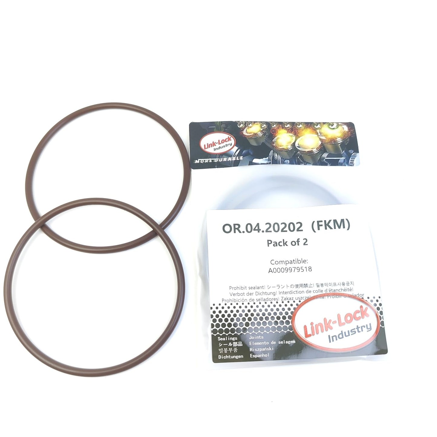 LINK-LOCK 2個 OR.04.20202 FKM フッ素ゴム製オイルパン用Oリングキット A0009979518 0009979518 メルセデスベンツ用