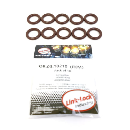 LINK-LOCK 10PCS OR.03.10210 FKM Viton Sealing O-Ring Kit of Oil pump 0069974048 A0069974048 For MERCEDES-BENZ-M102