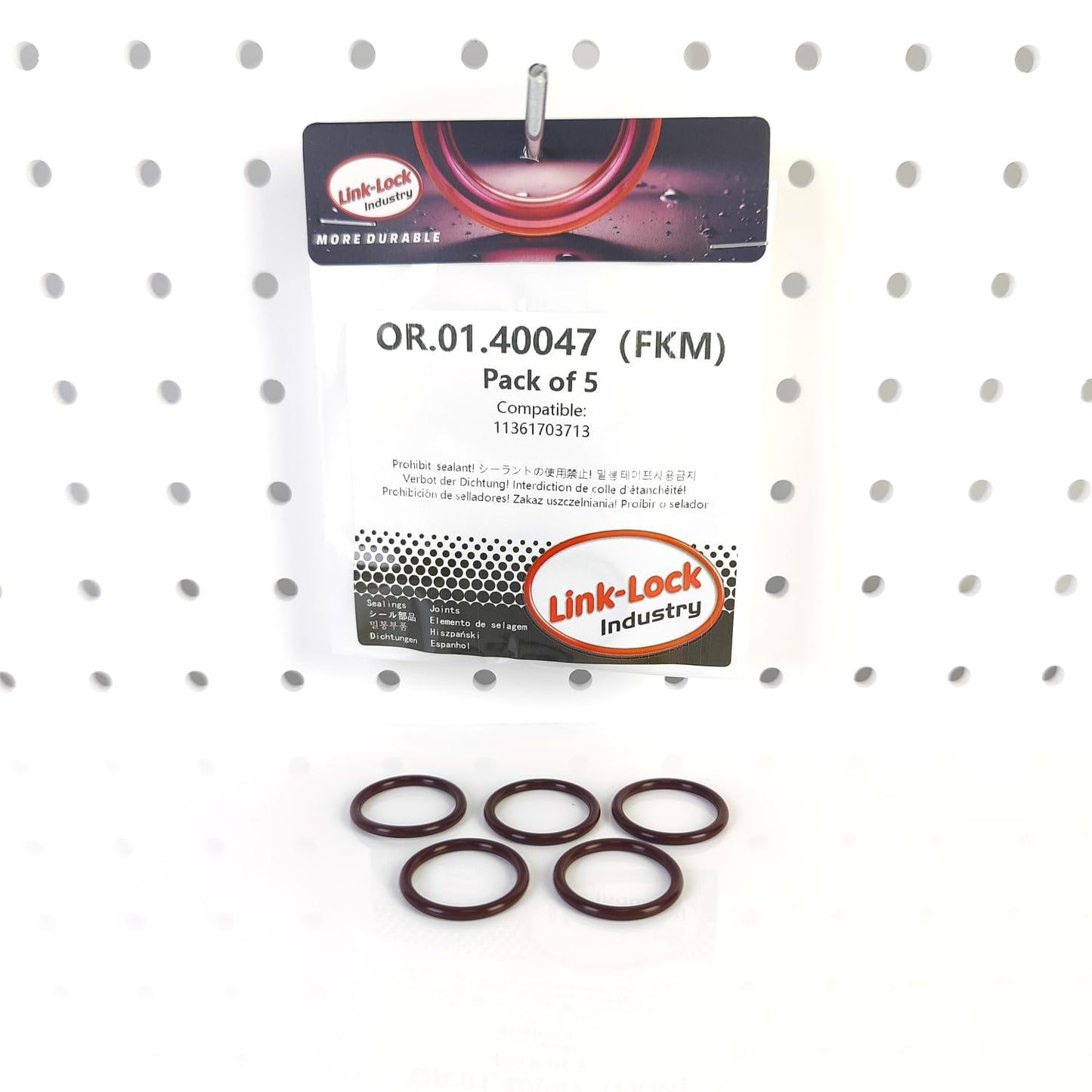 LINK-LOCK 5個 FKM フッ素ゴム製 Oリング.01.40047 エンジンVANOS Oリングガスケット BMW M50 M52 S52 M54用 11361703713