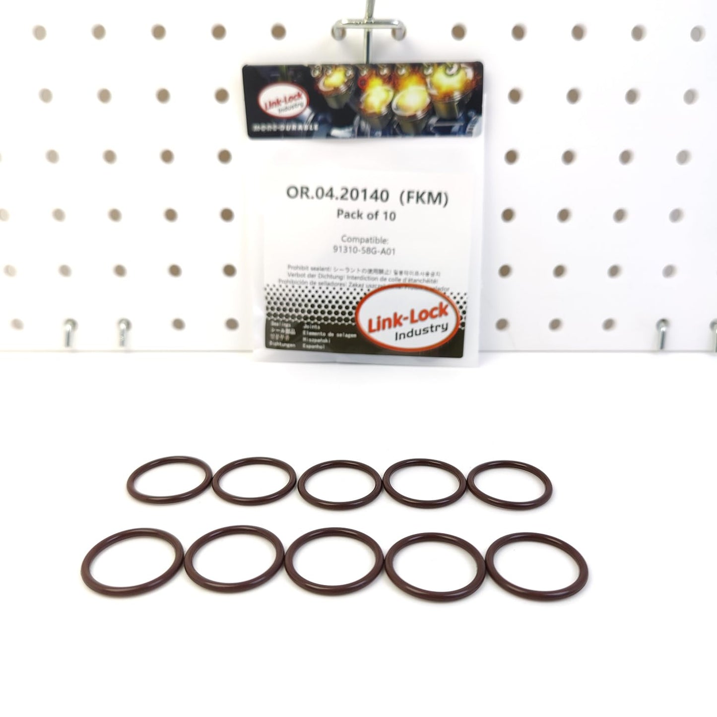 LINK-LOCK 10PCS OR.04.20140 FKM Viton Sealing O-Ring Kit of Cylinder Block 91310-58G-A01 for HONDA