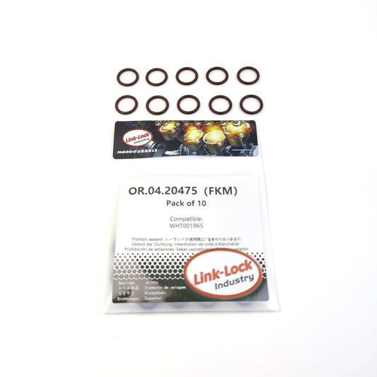 LINK-LOCK 10個 OR.04.20475 FKMバイトンシーリングOリングキット ターボオイルリターンライン用 AUDI向け WHT001965