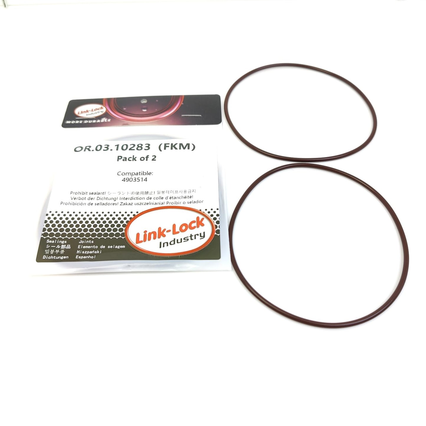 LINK-LOCK 2PCS OR.03.10283 FKM Viton Sealing O-Ring Kit of Fuel Pump 4903514 for CUMMINS-ISX-385ST ISX-435 ISX-460 ISX-425 for QSX15-560 for KAMAZ-ISX-530