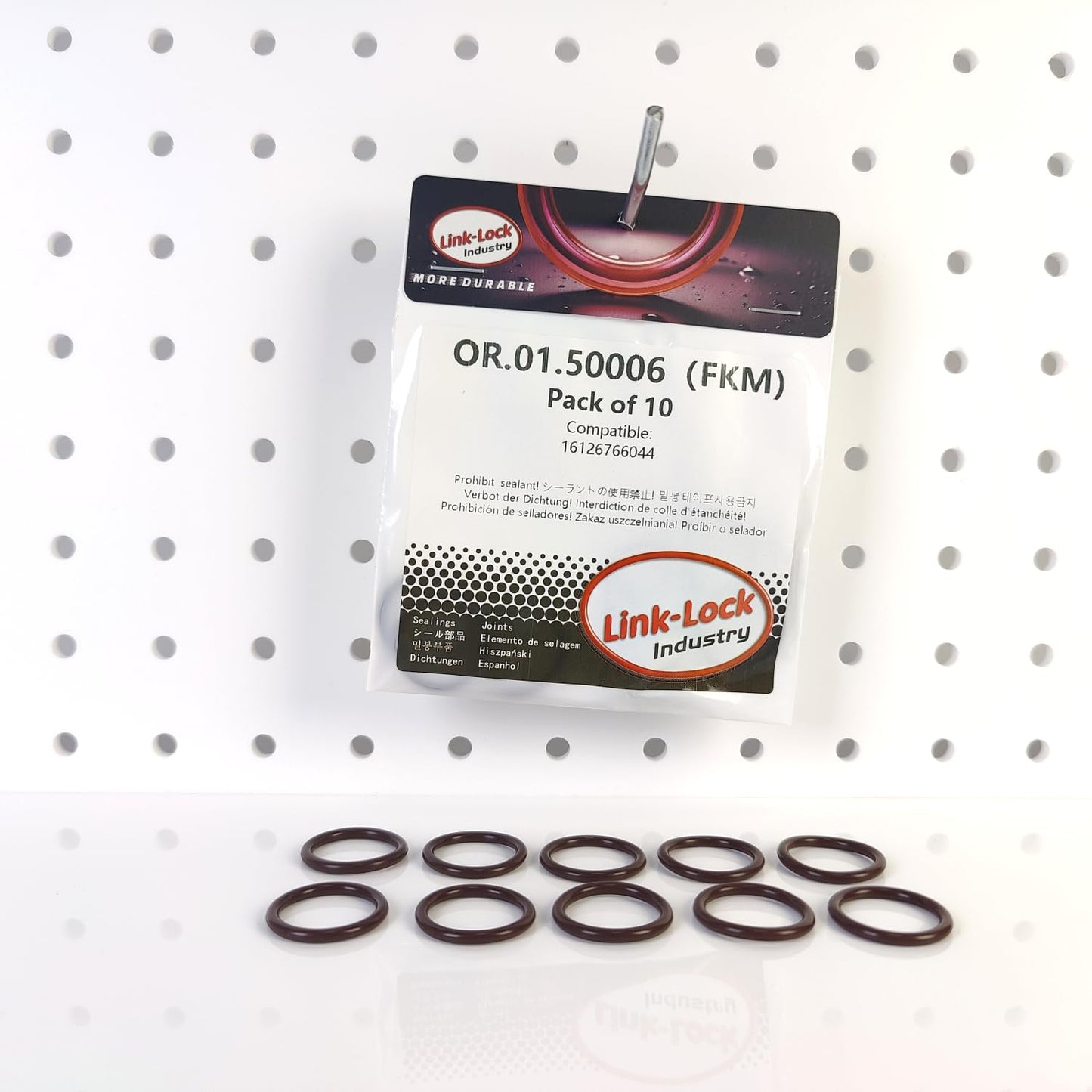 LINK-LOCK 10個 FKMバイトンOR.01.50006 フューエルフィラーパイプOリングガスケット 16126766044 BMW E81 E87 E90 E92 E84 E85用