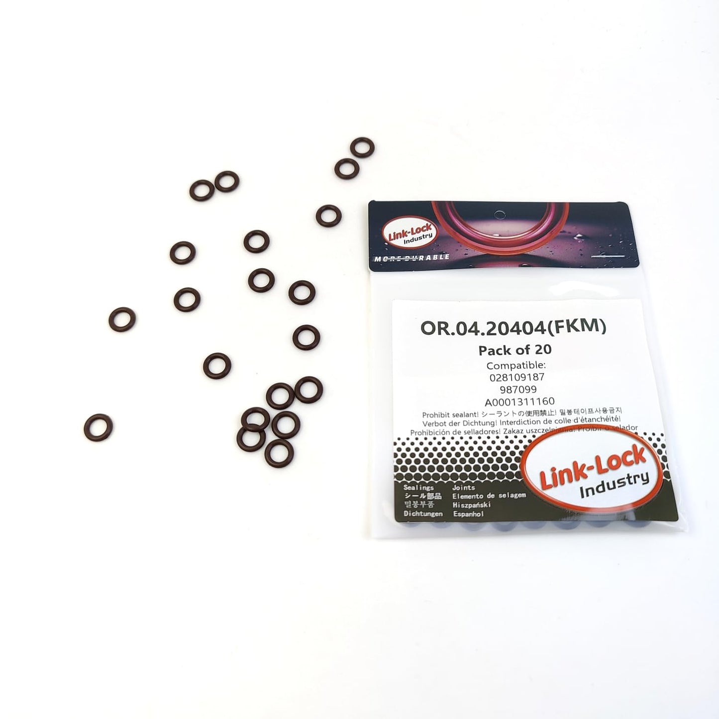 LINK-LOCK 20PCS OR.04.20404 FKM Viton Sealing O-Ring Kit of Oil Dipstick 028109187 987099 A0001311160 for MERCEDES-BENZ for FIAT for VAG