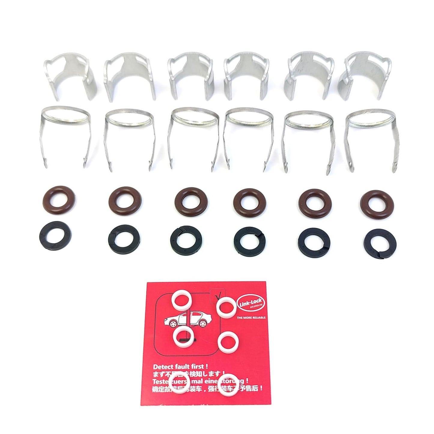 LINK-LOCK 6Set OK.04.10013 fuel injector repair kit 06E998907G with FKM Viton O-RING For VW For AUDI 3.2F 2.8F CALA BAR