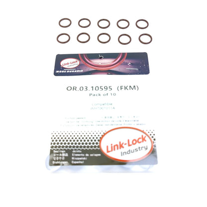 LINK-LOCK 10PCS OR.03.10595 FKMバイトンシーリングOリングキット ターボチャージャーウォーターパイプジョイント WHT001011A アウディ・VW用