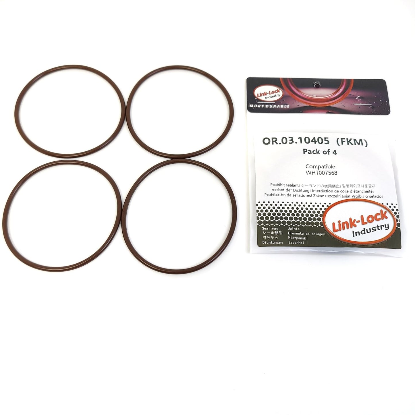 LINK-LOCK 4PCS OR.03.10405 FKM VitonシーリングOリングキット タイミングチェーンテンショナー WHT007568 AUDI VW用