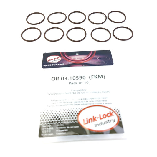 LINK-LOCK 10PCS OR.03.10590 FKM Viton Sealing O-Ring Kit of Engine oil cooler N90295401 30622784 30670570 31109233 976045 For AUDI For VW For VOLVO